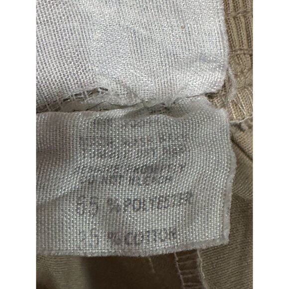 Vintage Liberated Lady Elastic Waist Khaki A-Line Midi Skirt With Snap Button Fr - Picture 4 of 7